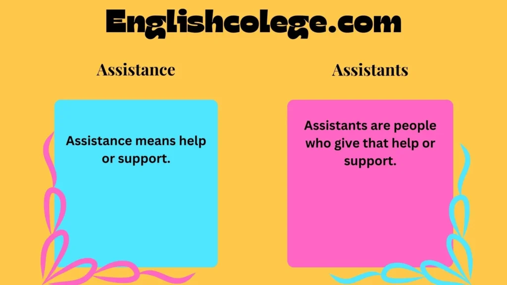 Assistance vs Assistants