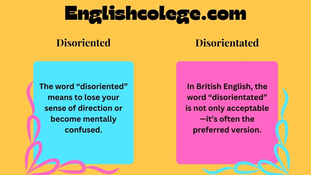 Disoriented or Disorientated