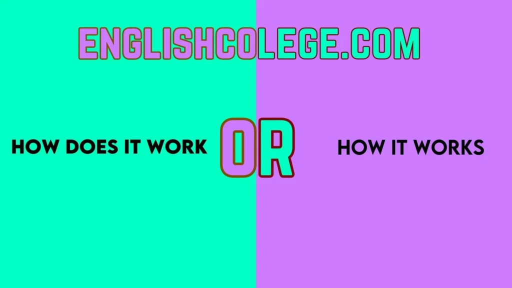 How Does It Work or How It Works