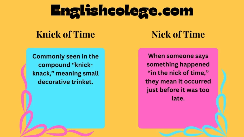 Knick of Time or Nick of Time