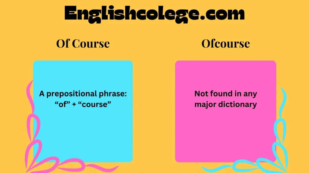 Of Course or Ofcourse