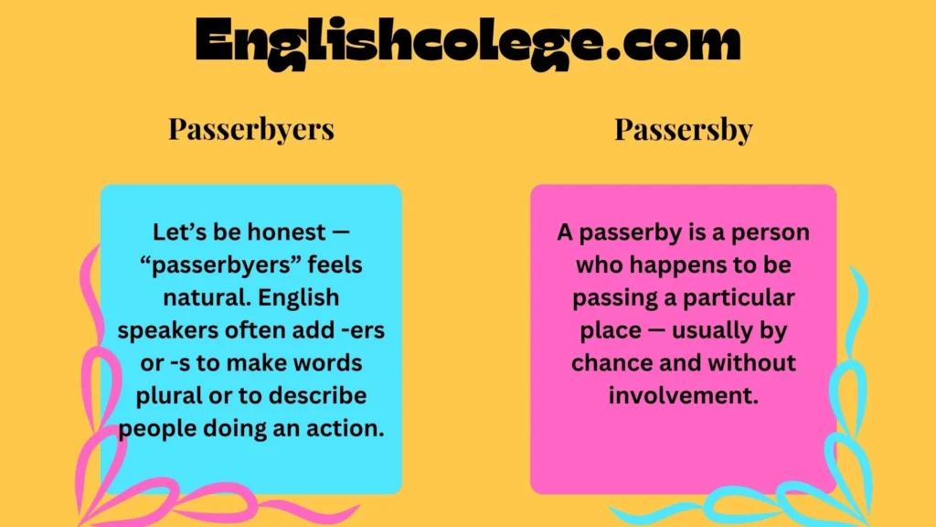 Passerbyers or Passersby