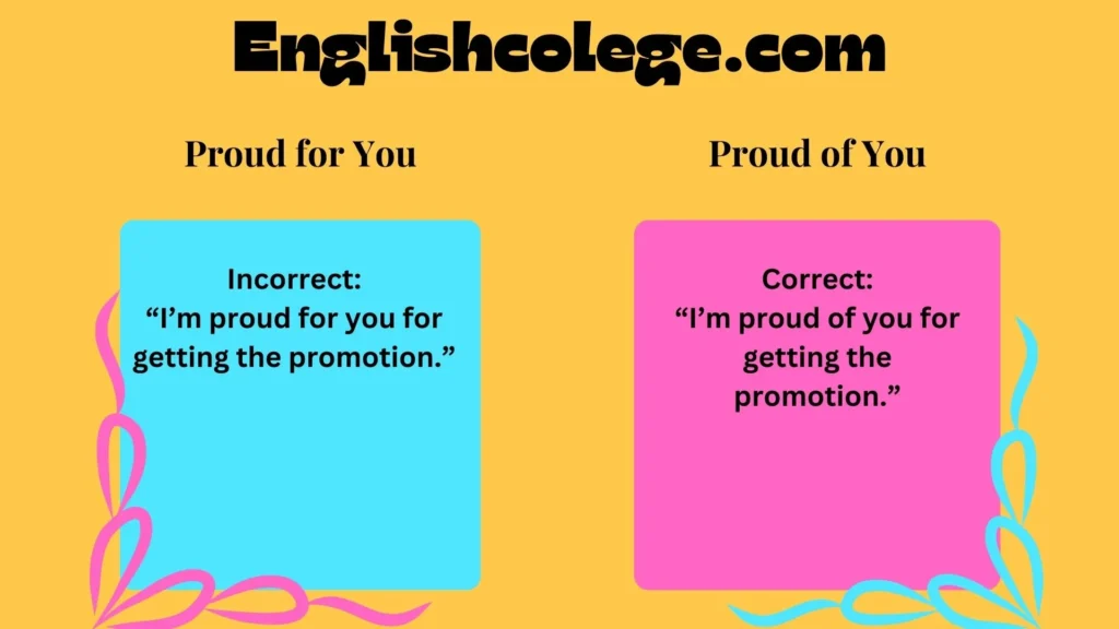 “Proud for You” or “Proud of You”
