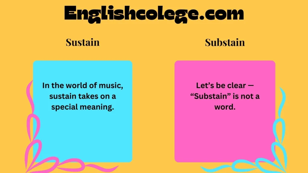 Sustain or Substain
