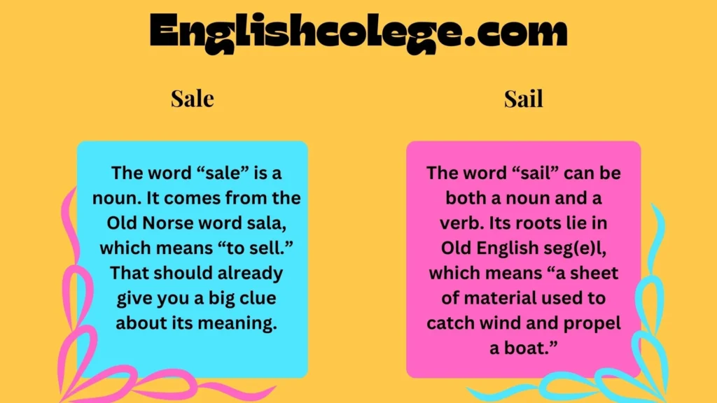 ‘Sale’ or ‘Sail’