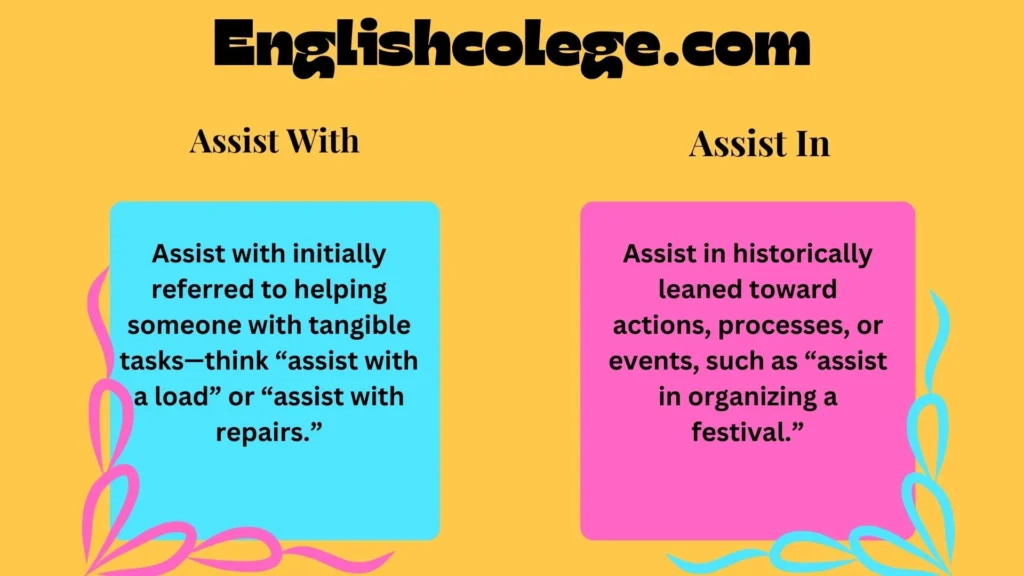 Assist With or Assist In