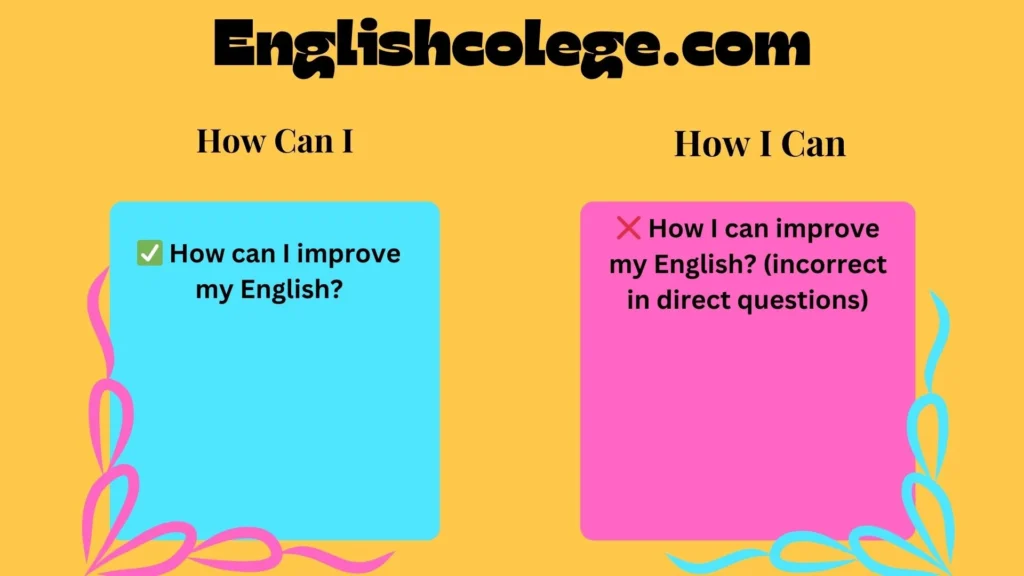 How Can I vs How I Can