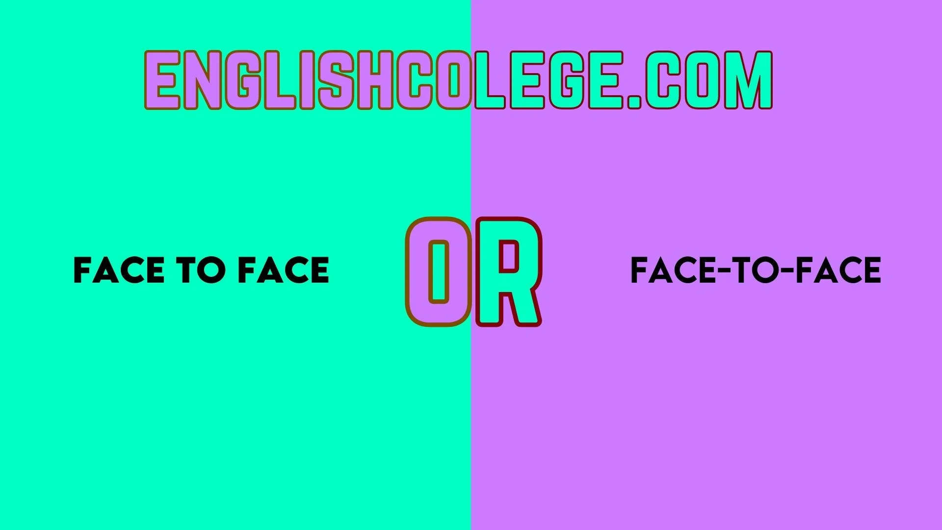 Face to Face or Face-to-face