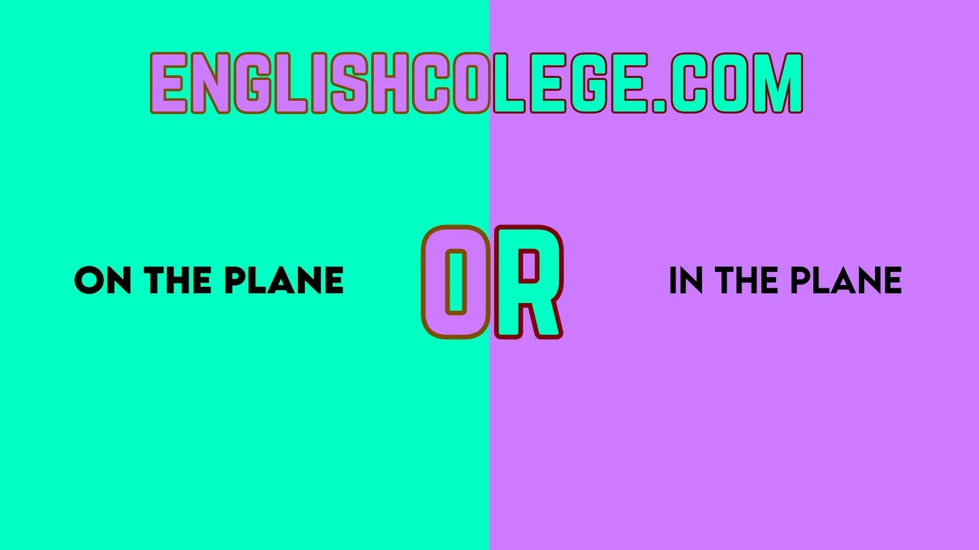 “On the Plane” or “In the Plane”