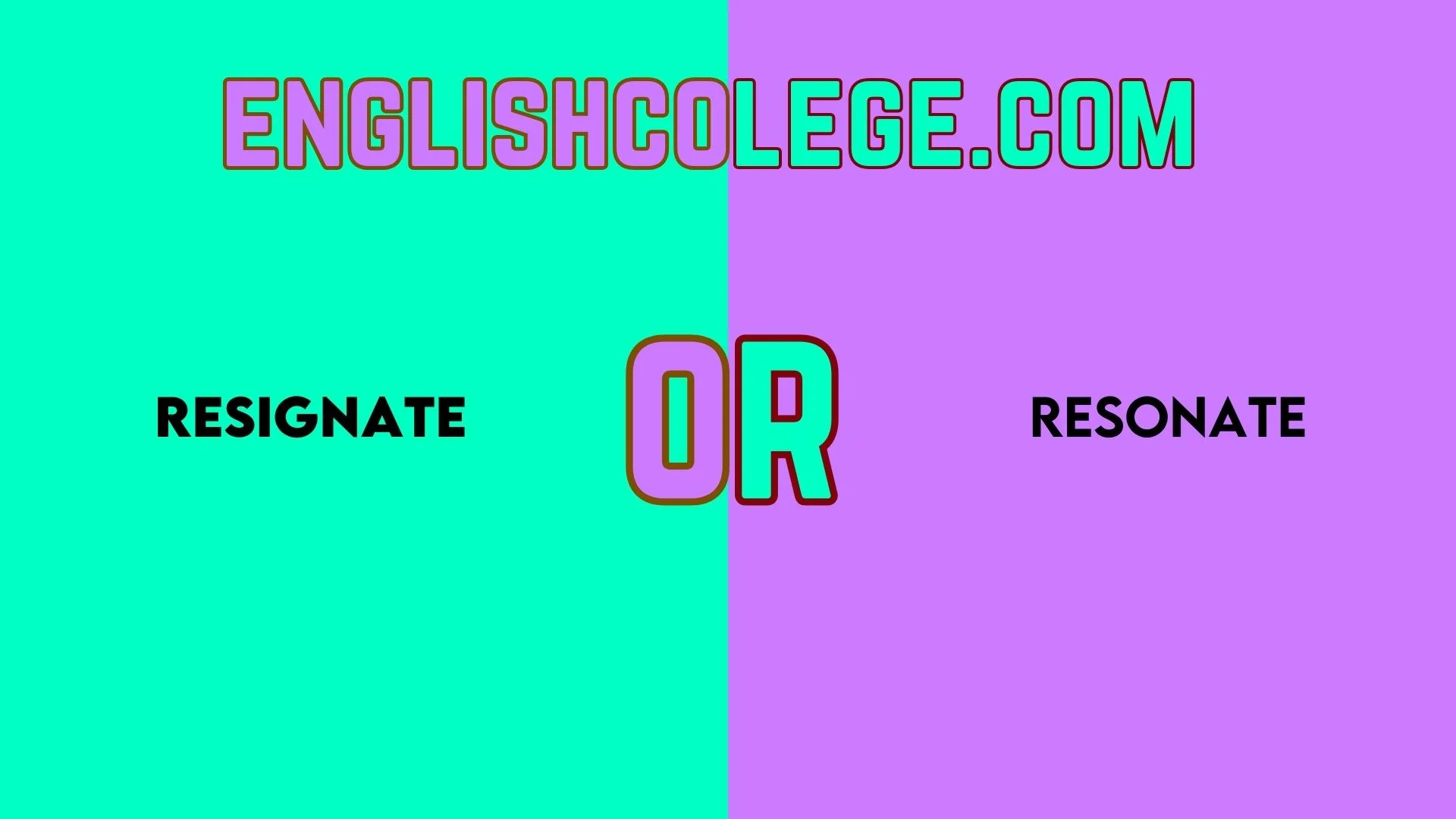 Resignate or Resonate