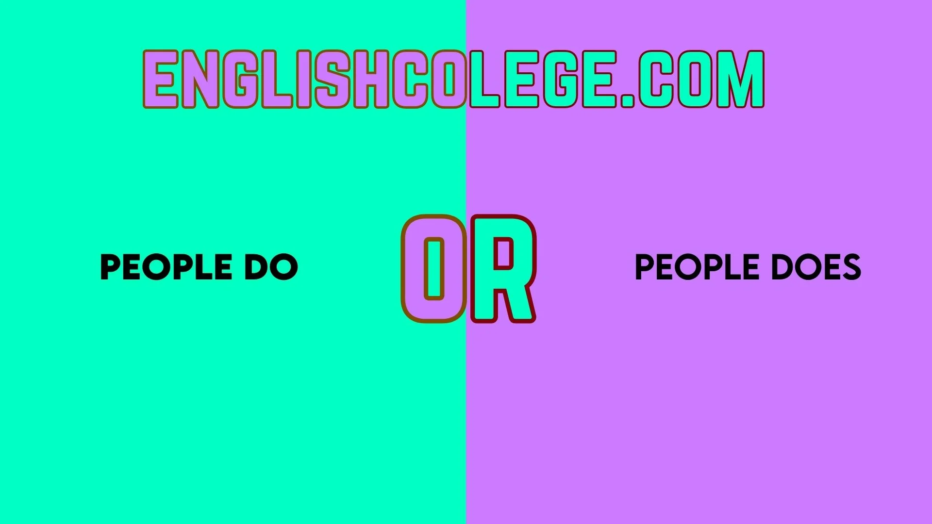 People Do or People Does