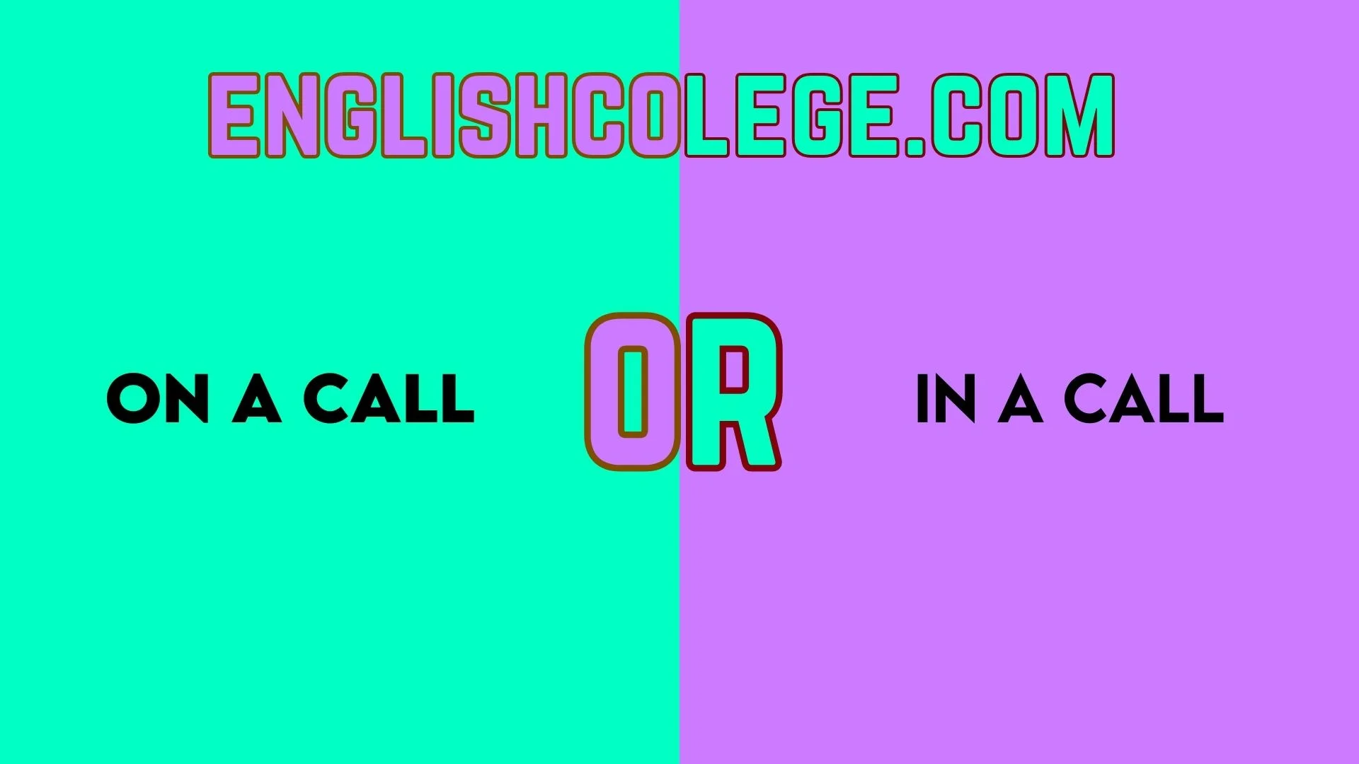On a Call vs In a Call