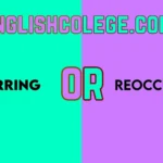 Recurring vs. Reoccurring